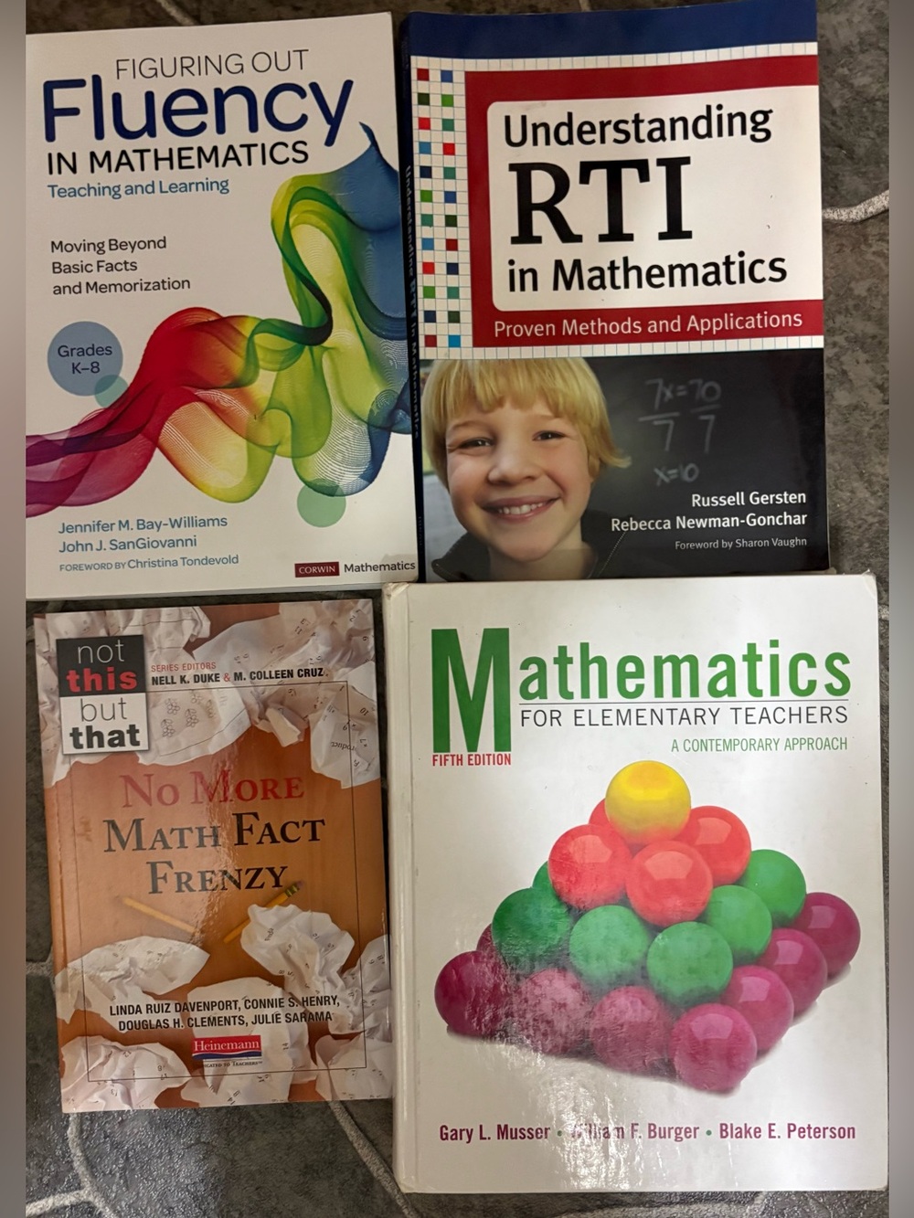 Mathematics Teaching Book Set - White, Multicolor Covers